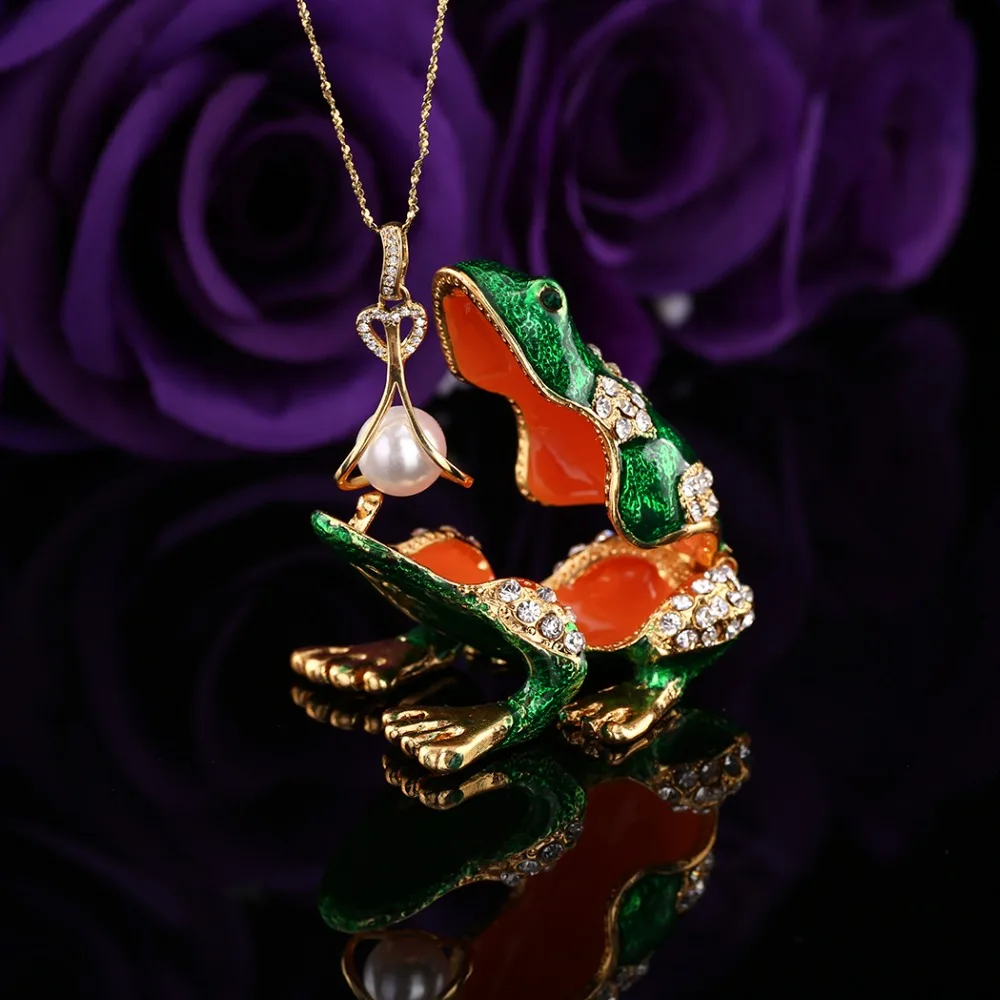QIFU Новое поступление дешевая шкатулка для украшений в виде лягушки | Украшения и