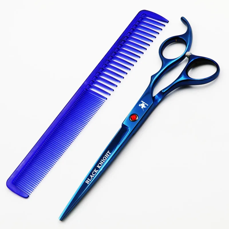 7 Inch Professional Hairdressing Scissors Pet Grooming Scissors Barber Cutting Shears Blue style With comb
