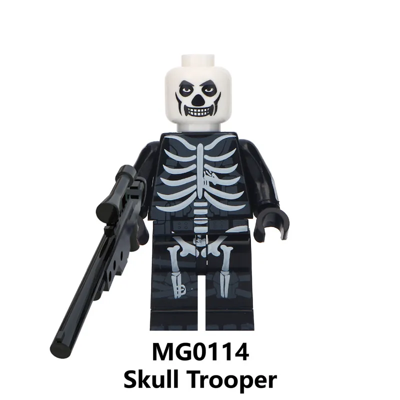 8 шт./лот Legoing фигурки игры Battle Royale Skull Trooper City Explorer Ninja Builder Jonesy детские игрушки
