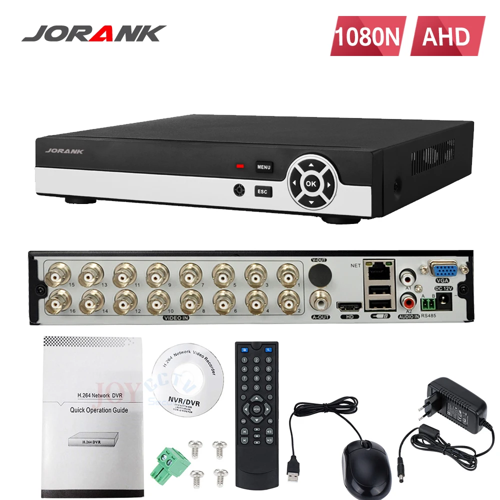 JORANKAHD CCTV System 16CH AHD 1080N DVR Kit HDMI 1080P SONY 1200TVL IR Cameras Security 16 channel NVR 1TB HDD | Безопасность и