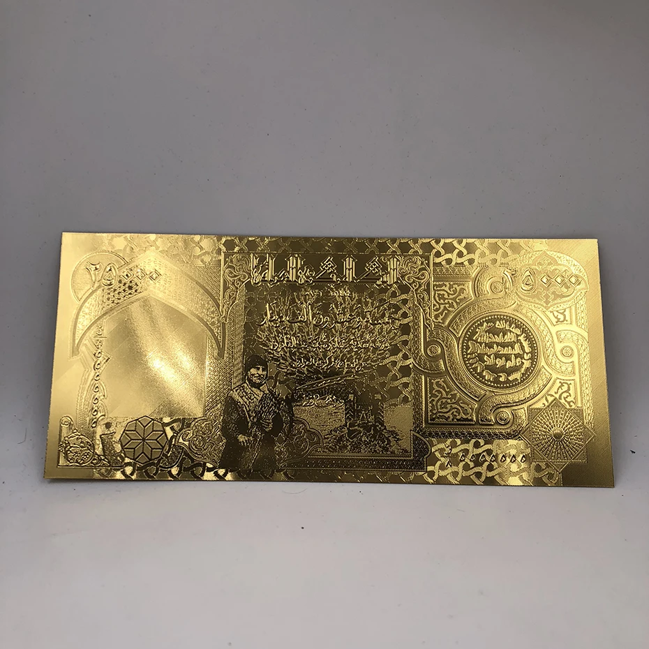 1 шт. бумажная валюта в Ираке пластиковый сувенир коллекция банкнот с золотым