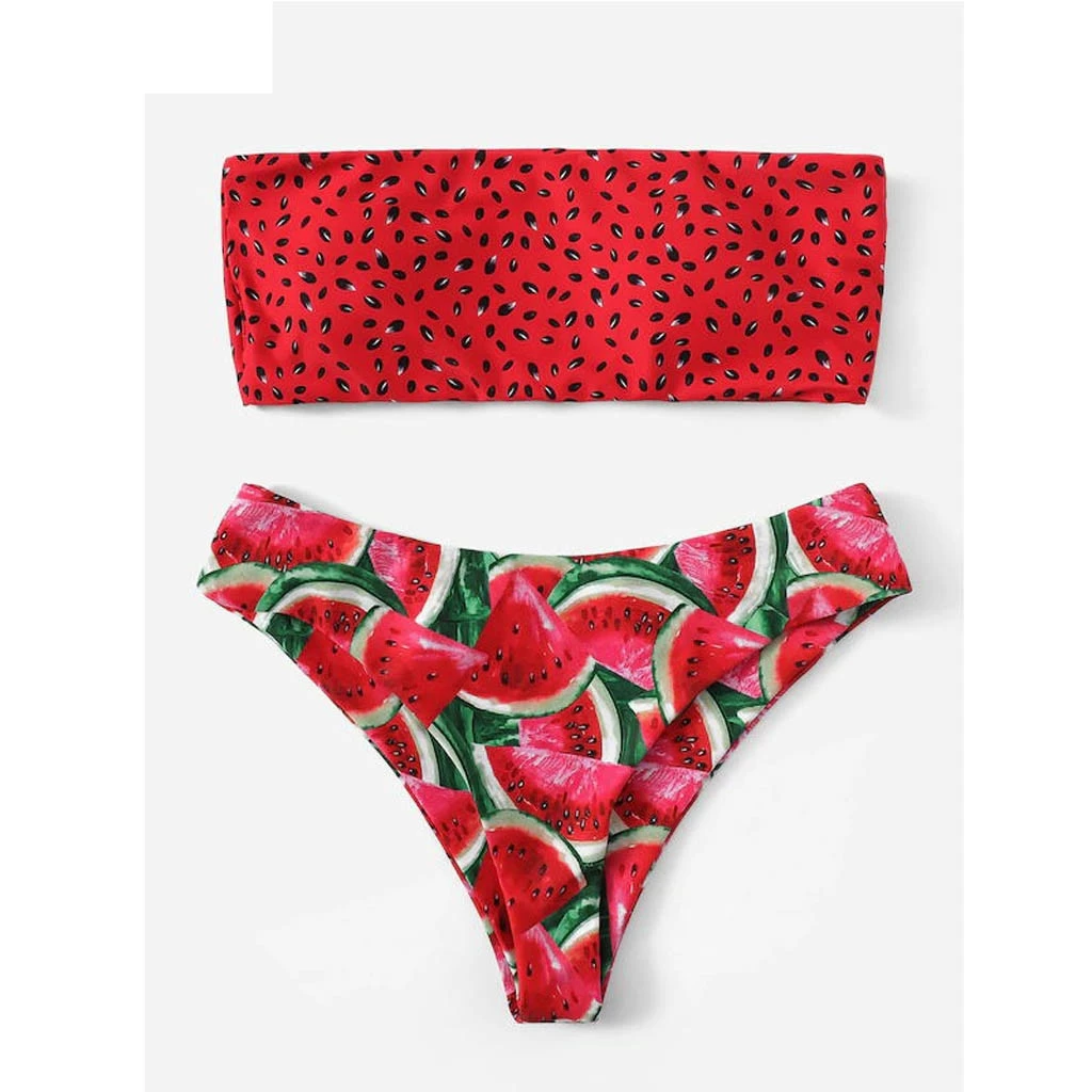 JAYCOSIN летний женский пляжный костюм купальник из двух предметов с принтом бикини