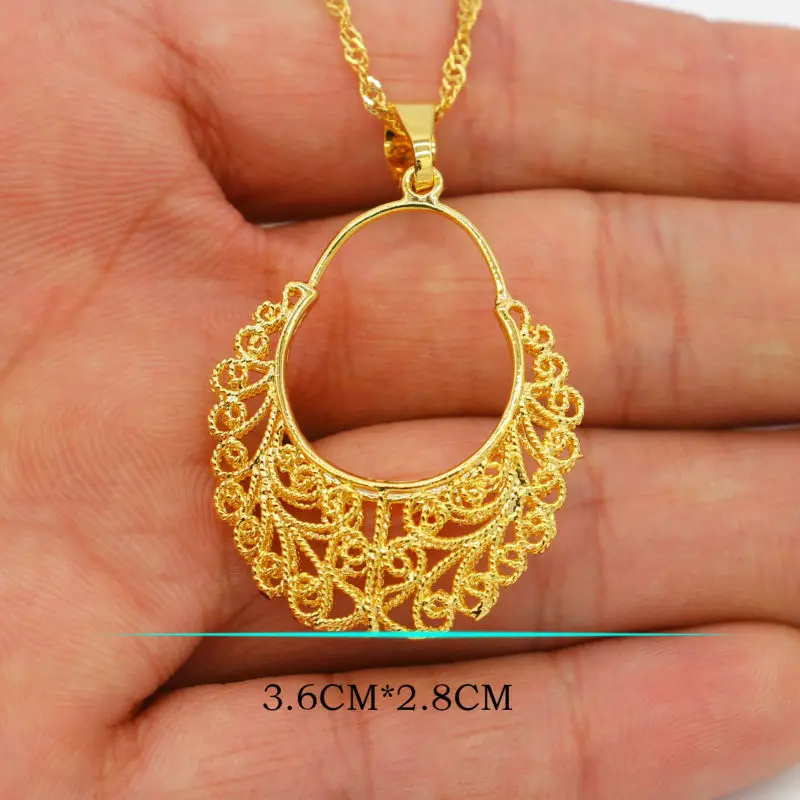 Новинка 2017 ожерелье с подвеской из эфиопского золота для женщин и мужчин