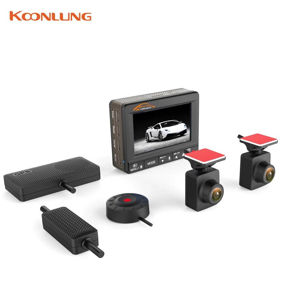 Koonlung K1S отсоединены Видеорегистраторы для автомобилей Двойной Камера Ambarella A7LA70