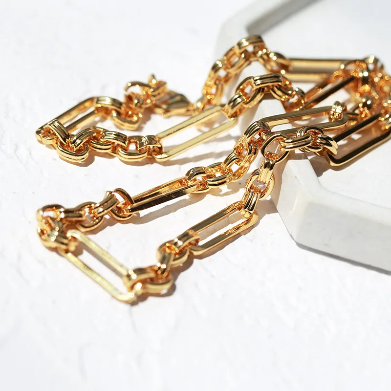 Copper brass chain necklace clavicle contracted rock metal | Украшения и аксессуары