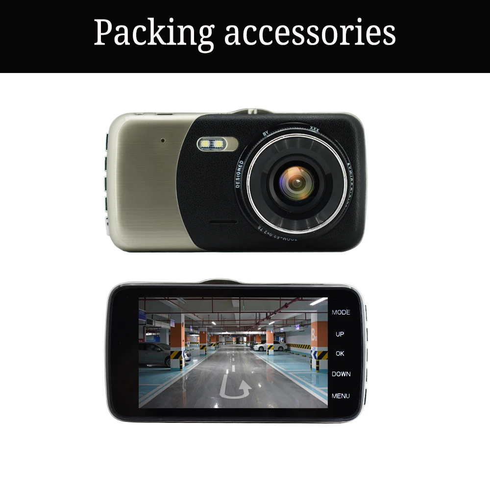 Видеорегистратор Автомобильный видеорегистратор камера Full HD 1080 P двойной