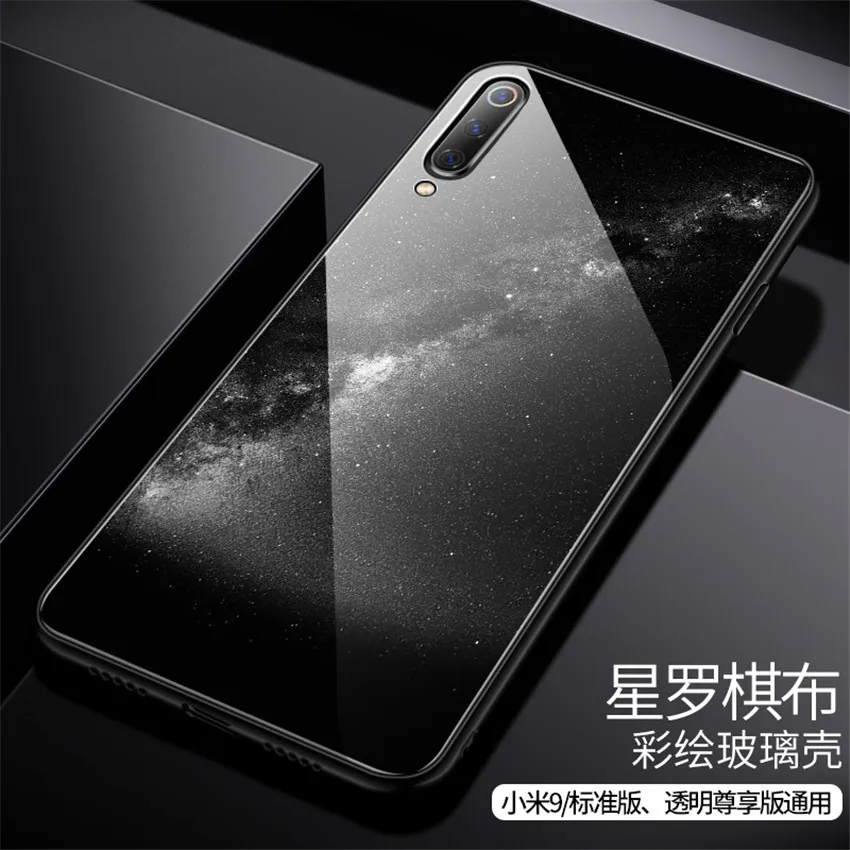 color 7 Стеклянный чехол Aixuan для Xiaomi mi 9/Mi9 Explorer/Xiaomi mi 9 SE, чехол из закаленного стекла, силиконовый защитный чехол с полным покрытием - Цвет: color 7