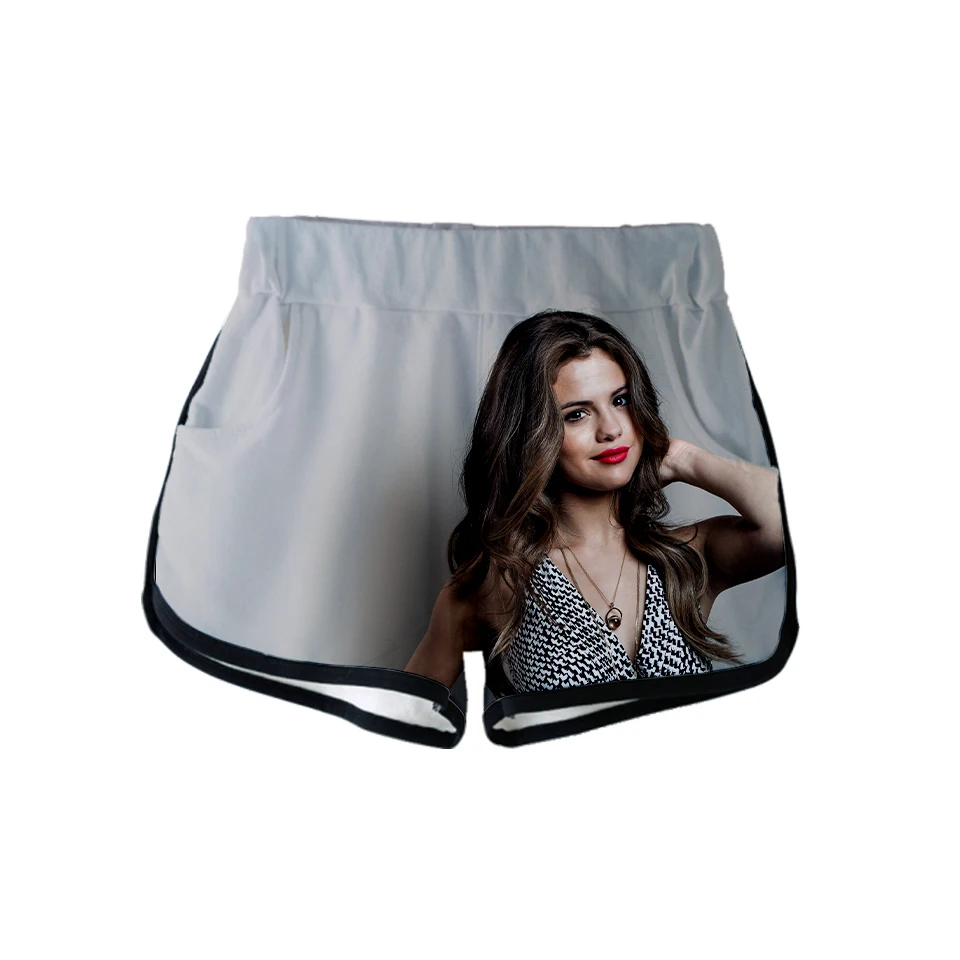 Selena Gomez 3D Printed Women Shorts Fashion Streetwear 2019 New Arrival Hot Sale Girls Casual Summer Wear | Женская одежда