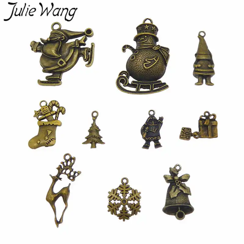 Julie Wang античные цвета смешанные Рождественские Подвески в виде оленя