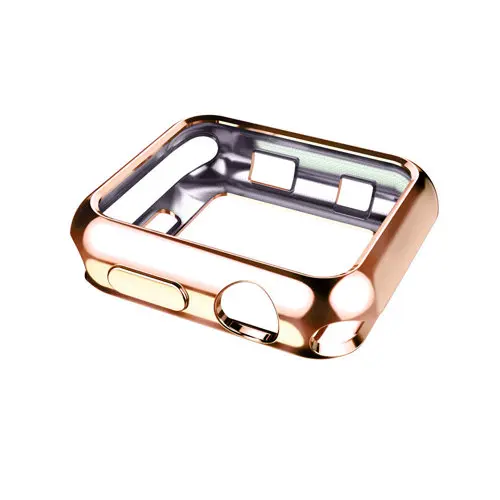 Champagne gold ТПУ бампер для Apple Watch 5 Чехол 44 мм 40 мм iWatch Группа 42 мм 38 мм Защитная крышка для экрана Apple watch 4 3 21 44/аксессуары - Цвет: Champagne gold