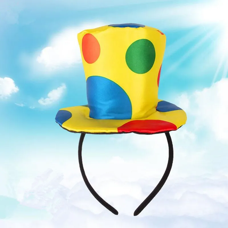 

New Children Adults Clown Hat Headband Boy Girl Women Circus Clown Hairband Hair Accessories Halloween Party Favor Gift Wedding