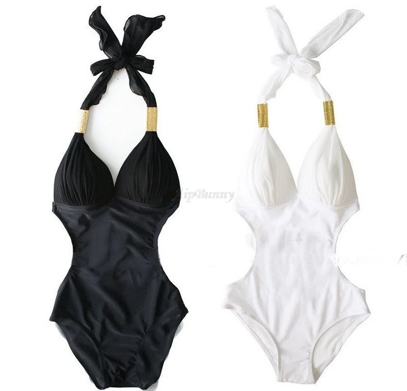 Aipbunny Черный Холтер сексуальный тонкий цельный купальник maillot de bain femme бикини