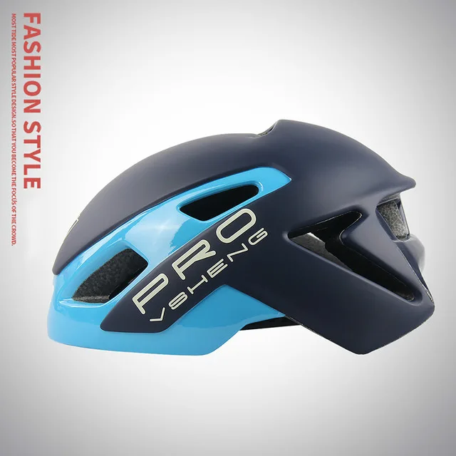 Синий 285g Aero Pro дорожный велосипедный ветронепроницаемый шлем, велосипедный спортивный защитный шлем, супер TT дорожный велосипедный шлем для верховой езды в форме шлема - Цвет: Синий