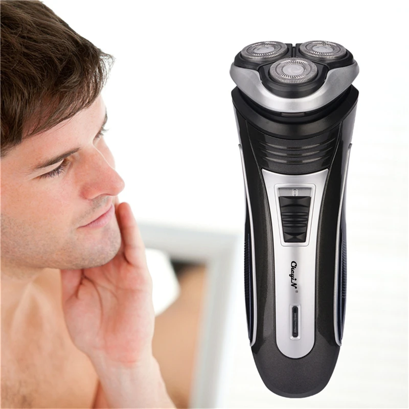 Электробритва с тройной головкой 3 плавающих лезвия умная Вращающаяся бритва