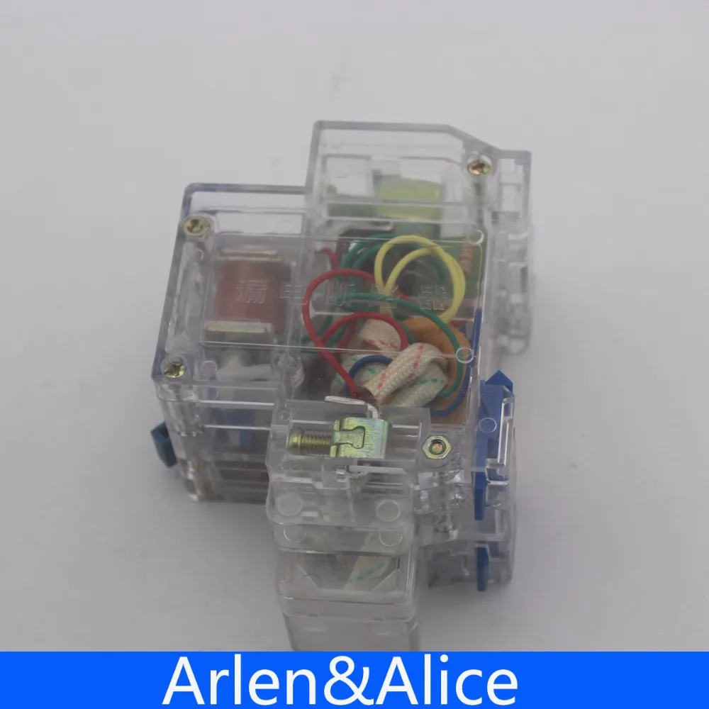 Прозрачный автоматический выключатель остаточного тока 1P + N 10A 230 В ~ 50 Гц/60 Гц с