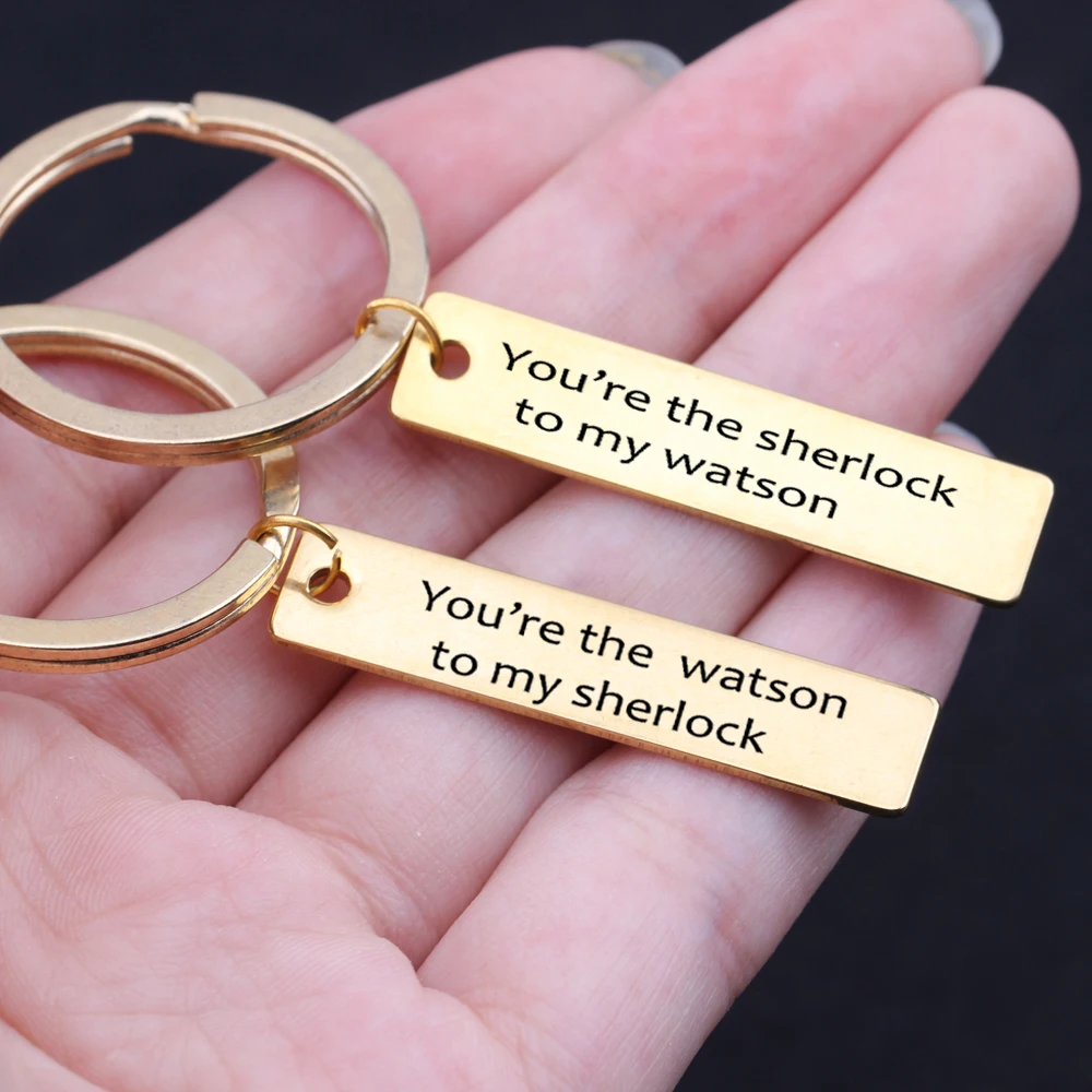 2 шт. модный брелок для влюбленных с надписью You Are The Waston To My Sherlok пар подвеска