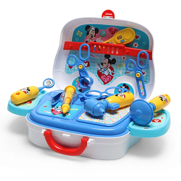 Mickey Medical Case Disney медицинский Кухня косметический на открытом воздухе игрушки, для чемодана «Холодное сердце» ролевые игры для мальчиков и девочек; подарки на день рождения игрушки для детей Чемодан коробка - Цвет: Mickey Medical Case