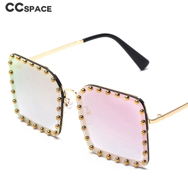 Мужские и женские солнцезащитные очки с заклепками винтажные UV400 47046|Женские