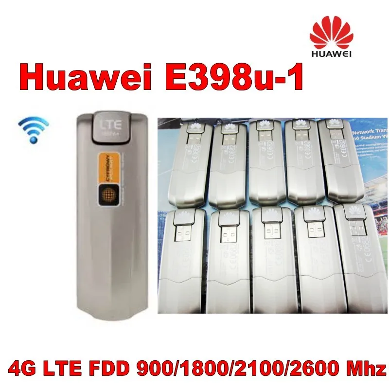 New Huawei E398 4G LTE Speed Surf Stick Modem Dongle 100Mbps e398u-1 unlocked plus 2pcs antenna