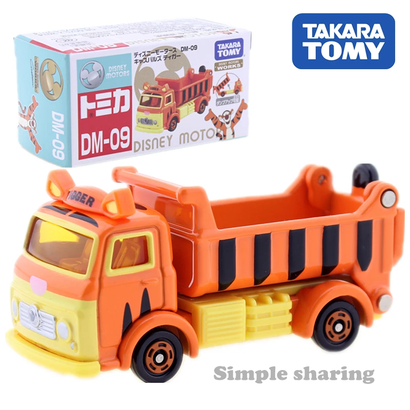 Takara Tomy Tomica DISNEY MOTORS DM09 Аниме фигурки каскадные тигровые автомобили литые