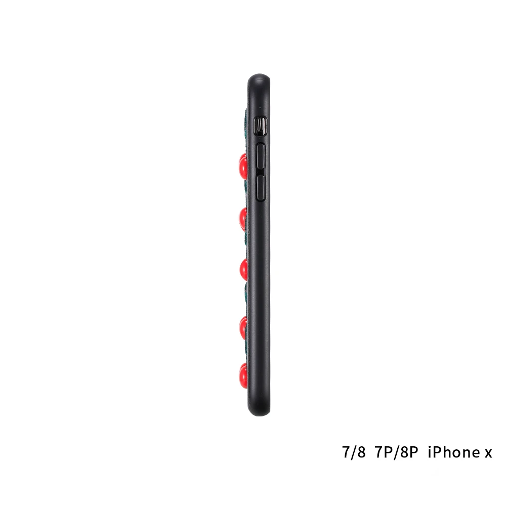 VNSTRIP INS Горячая 3D вышивка прекрасные фрукты вишня телефон чехол для iPhone 78 Plus X