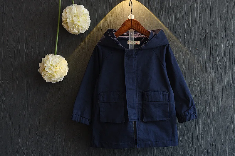 2017 куртки для девочек пальто с капюшоном мальчиков тренчкот куртка верхняя