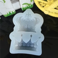 1pcs uv resin jewelry liquid silicone mold queens crown shape resin charms molds for diy intersperse decorate making jewelry