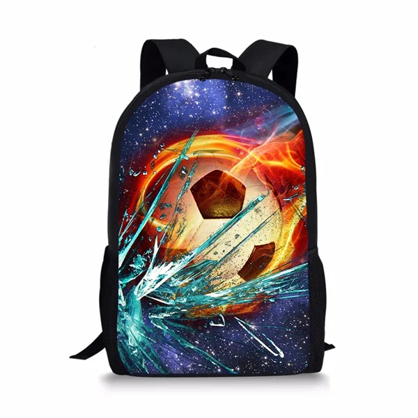 CC5106C INSTANTARTS Cool 3D Ice Soccerly Ball, школьная сумка с принтом для мальчиков-подростков, повседневные сумки для книг на плечо, детские сумки для книг, рюкзак - Цвет: CC5106C