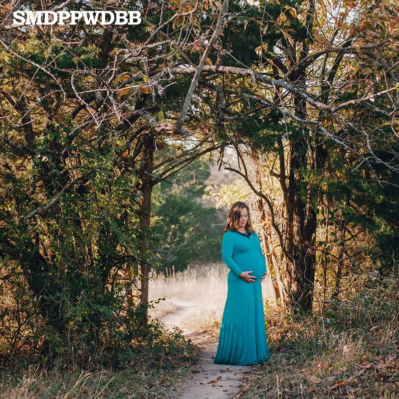 SMDPPWDBB платья для беременных реквизит для фотосъемки элегантное платье макси фотосессия для беременных женщин длинный рукав средней длины