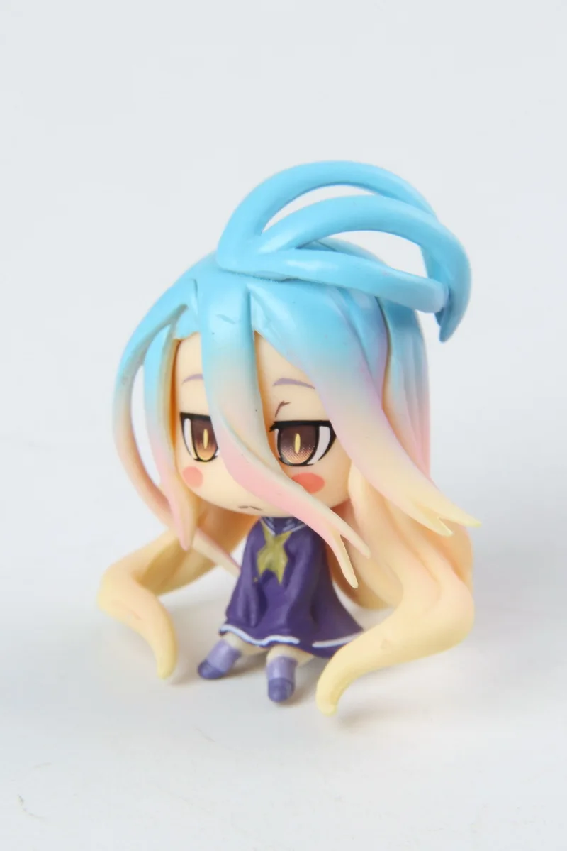 6 шт./компл. Аниме Нет игры нет жизни Shiro Sora Jibril Hatsuse Izuna Steve Q версия ПВХ фигурка Коллекционная подарочные модельные игрушки 6 см