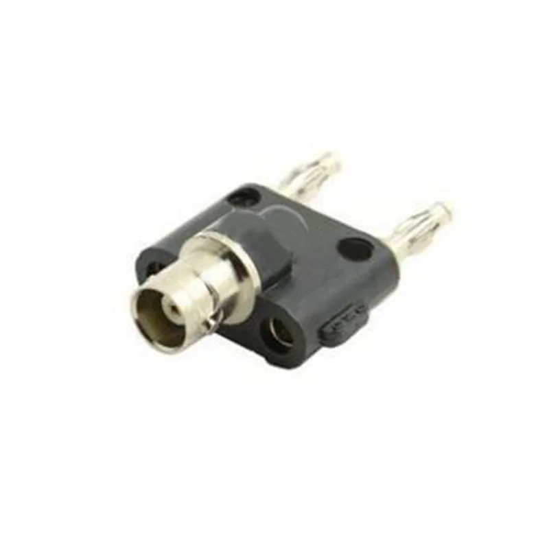 

High Quality BNC FeMale To Dual / Double Binding Posts Banana Connector Plug Test Adapter BNC Terminals for Oscilloscope