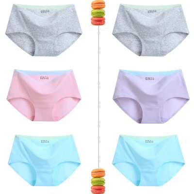 M-XXL, женские штаны, сексуальные женские хлопковые трусики, трусы, большие размеры, бесшовные трусики, дышащее нижнее белье, одноцветные женские шорты - Цвет: 6Pcs 6