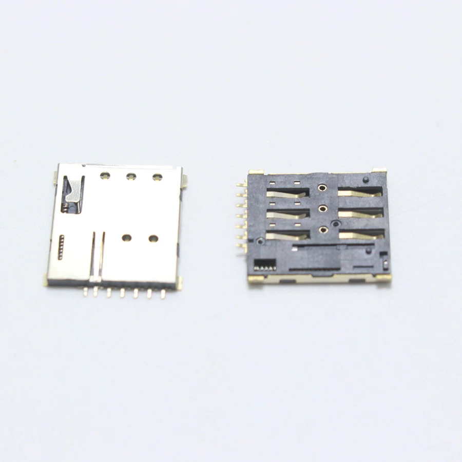 1 шт. само-пружинный Nano-SIM 7P Мини Микро Держатель карты слот бомба позолоченный Pin