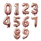 NICROLANDEE 16-дюймовые надувные шары из розового золота с цифрами на день рождения, свадьбу, Рождественское украшение, товары для праздвечерние