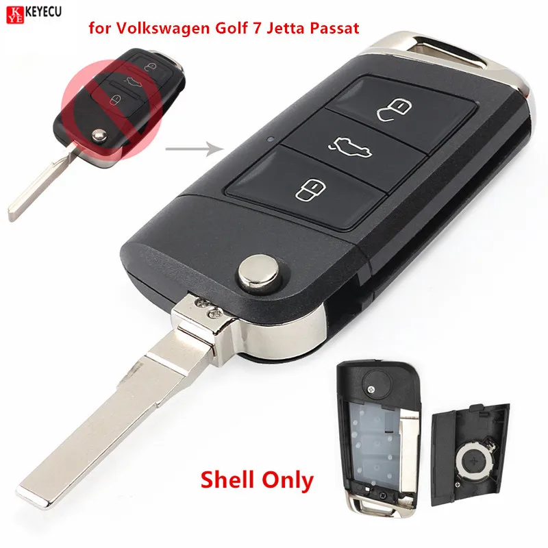 Keyecu новый 3 кнопки Relacement модифицированный складной откидная оболочка ключа
