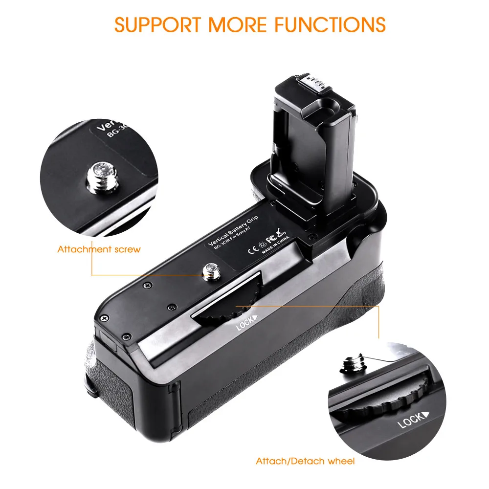 Travor Вертикальная Батарейная ручка для sony A7 A7R A7S беззеркальная камера с ИК