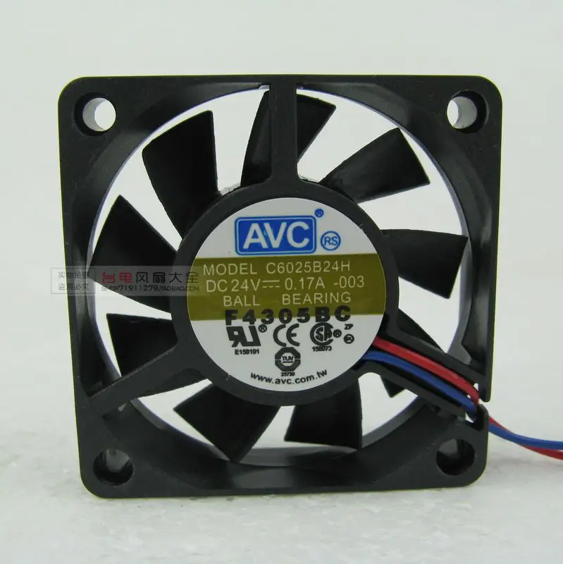 Новый оригинальный 6015 6 см 24 В 0.17A C6025B24H двухшариковый инверторный вентилятор