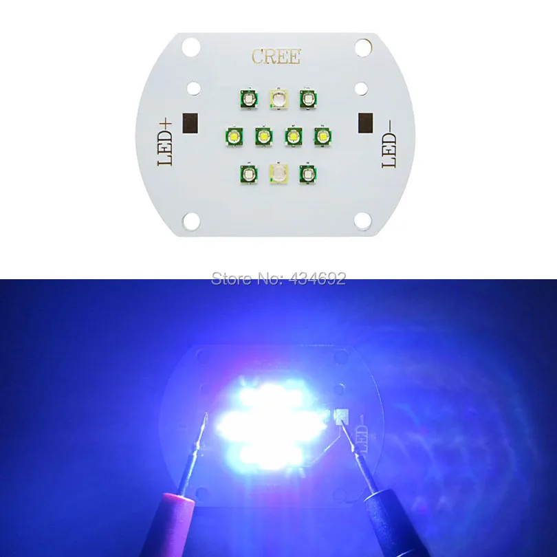 30 Вт DIY Аквариум Светодиодные Лампы Свет Cree XPE XP-E 450nm Королевский Синий + 470nm 5000K