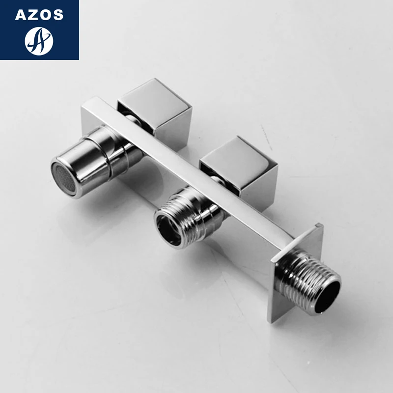 Azos Bidet Faucet Pressurized Sprinkler Head Brass Chrome Cold Water Two Function Toilet Wash Washing Machine Round PJPQ016 |