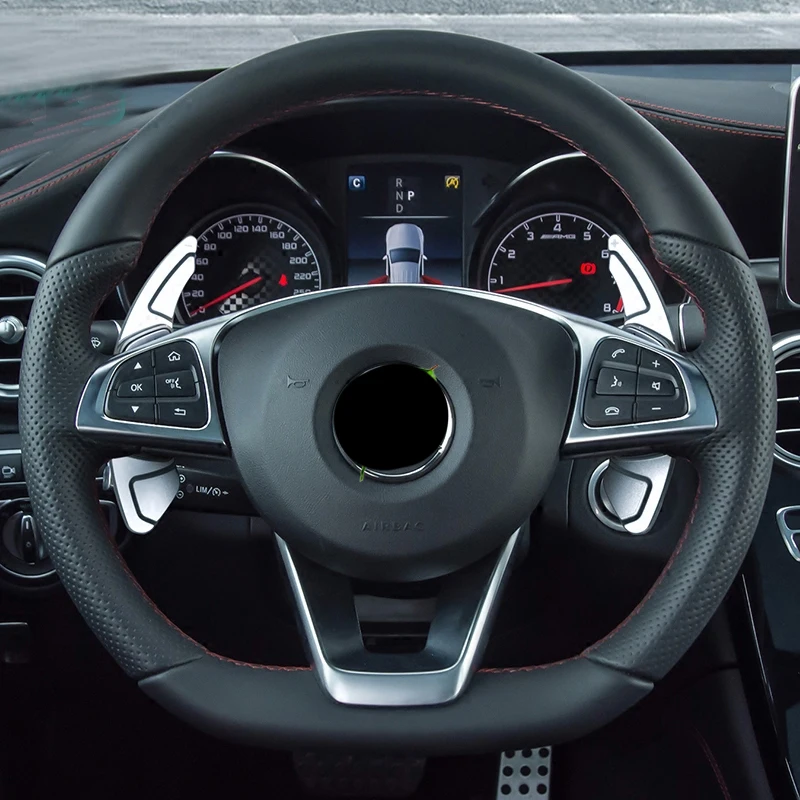 Автомобильная оплетка рулевого колеса Переключатели скоростей на руле для Mercedes W205 W213 CLA W117 GLE GLC X253 A-B-CLASS аксессуары для салона автомобиля