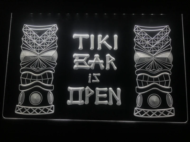 I573 Tiki Bar is открытая маска Дисплей NR светодиодный неоновый свет знак