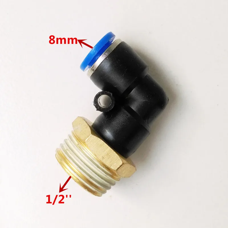 10 шт./лот пневматические фитинги L тип 8mm-G1/2 &quotтрубы PL8-4 | Обустройство дома