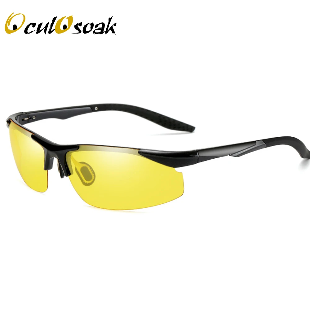 

Sports Polarized Rimless sunglasses TR90 Ultralight Mirror sun glasses for men and women Driving Night Vision Sunglasses UV400