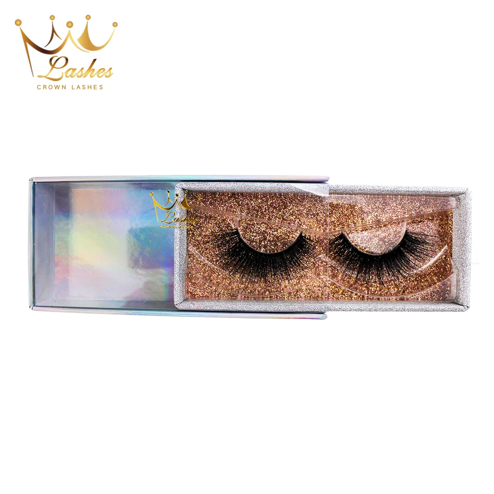 Накладные ресницы Crown Lashes 3d из искусственной норки Индивидуальные с