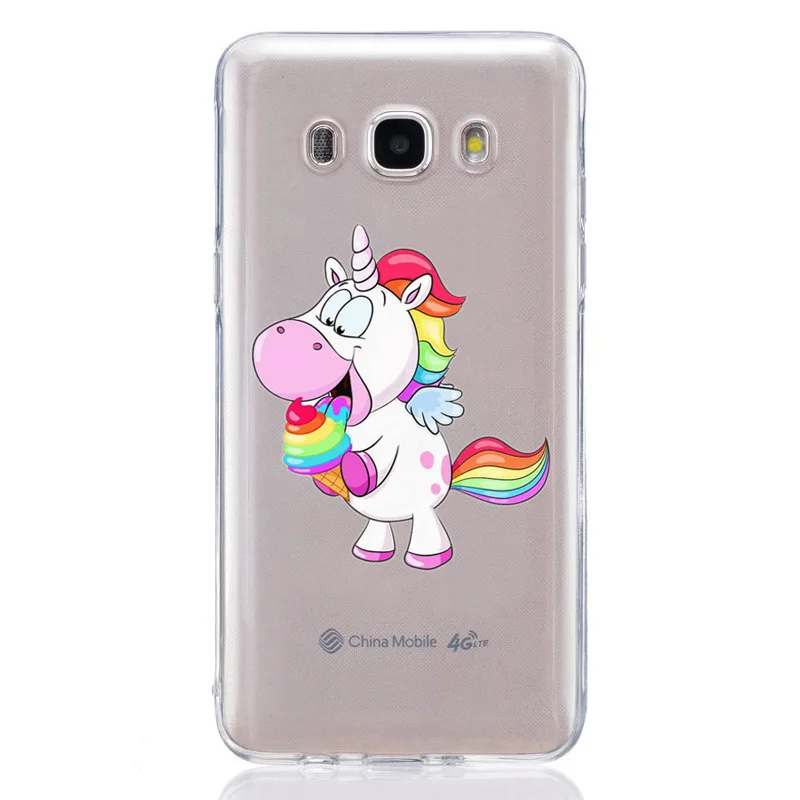 For Samsung Galaxy J1 J2 J3 J5 J7 prime J120 J320 J330 J530F TPU Colorful Soft Unicorn Painted Desig Cover Case Fundas E321 |