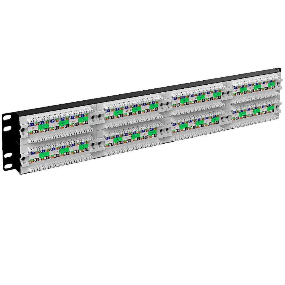 AMPCOM Supreme Series CAT 6 Патч-панель 50U позолоченная 2U 48-портовая Rackmount или Wallmount Punch Down Patch