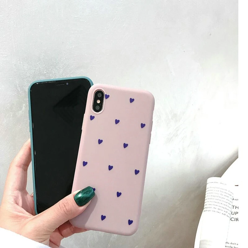 Phone Case For iPhone 7 8 Plus Floral Cases Flower Silicon Protect Soft Funny Heart Cover 6 6S XS Max XR 5 5S SE |