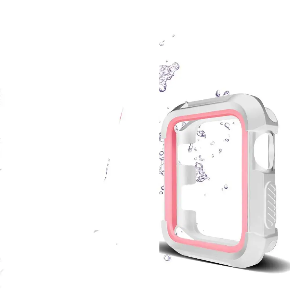 White-Pink Наручных часов Apple Watch, версии с Чехол 38-42, не замненная Мягкий защитный чехол силиконовый спортивный ремешок для смарт-часов Series4/3/2/1 Nike Sport Edition - Цвет ремешка: White-Pink