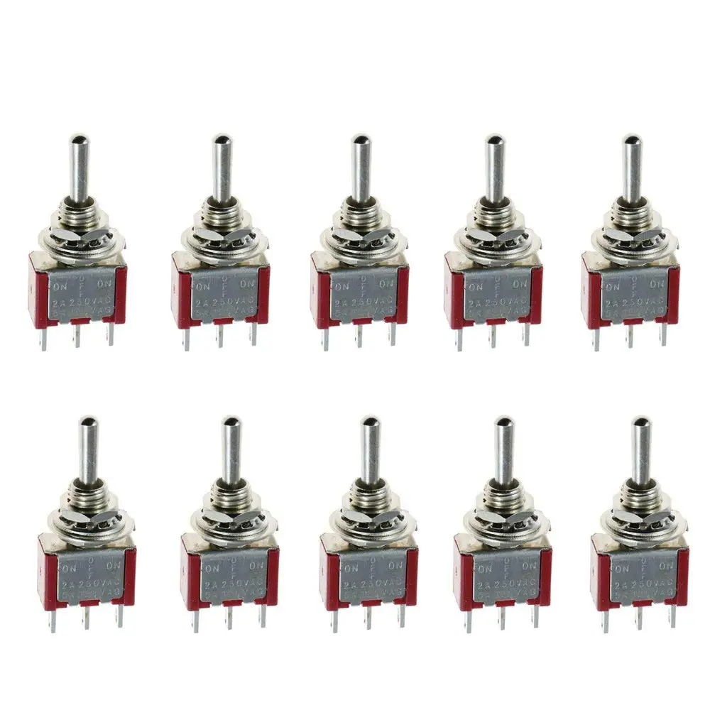 Миниатюрный тумблер MTS-103 red On/Off/On 3-контактный переключатель для приборной панели