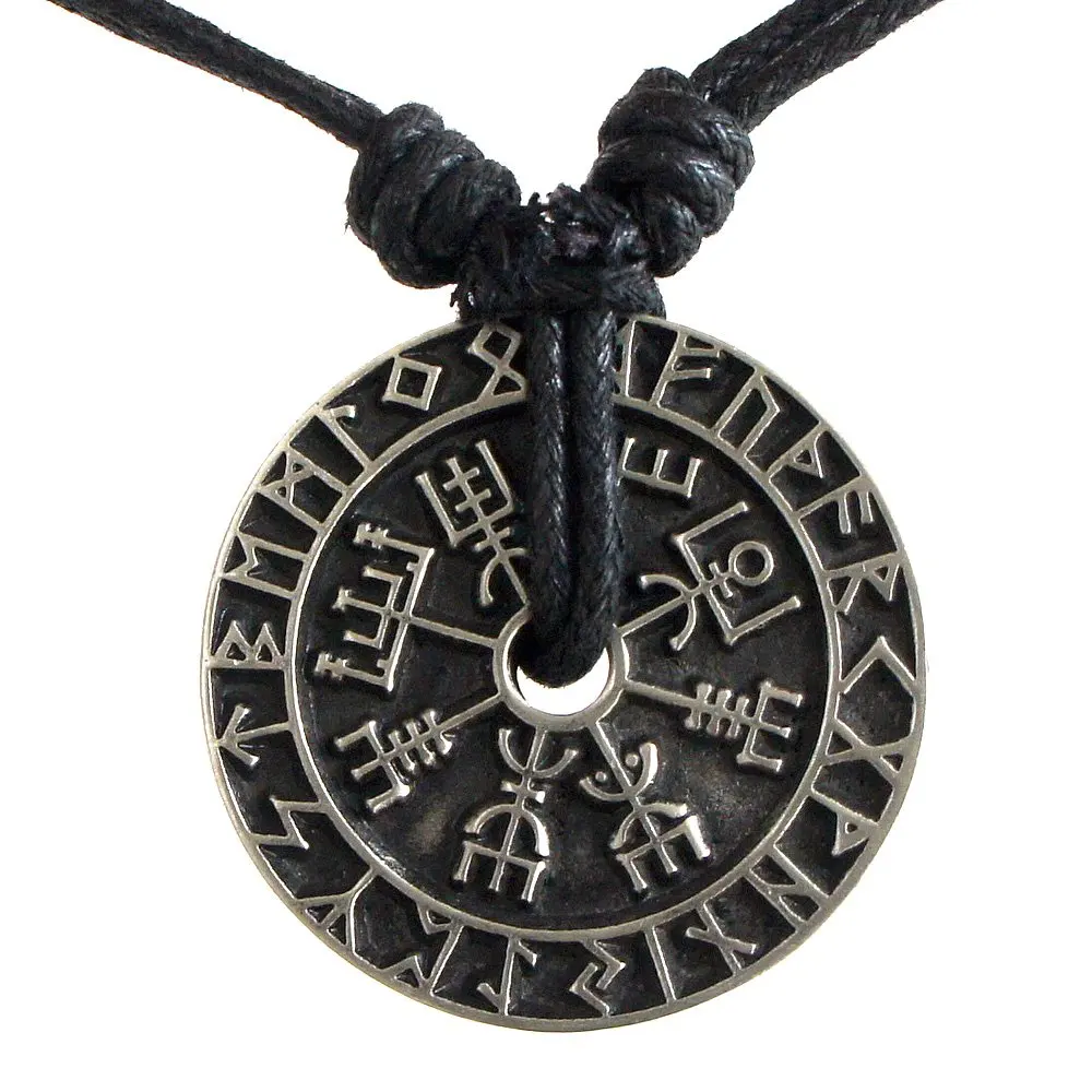 DASHI винтажный Valknut языческий амулет Vegvisir Viking воск шнур скандинавский норвежский